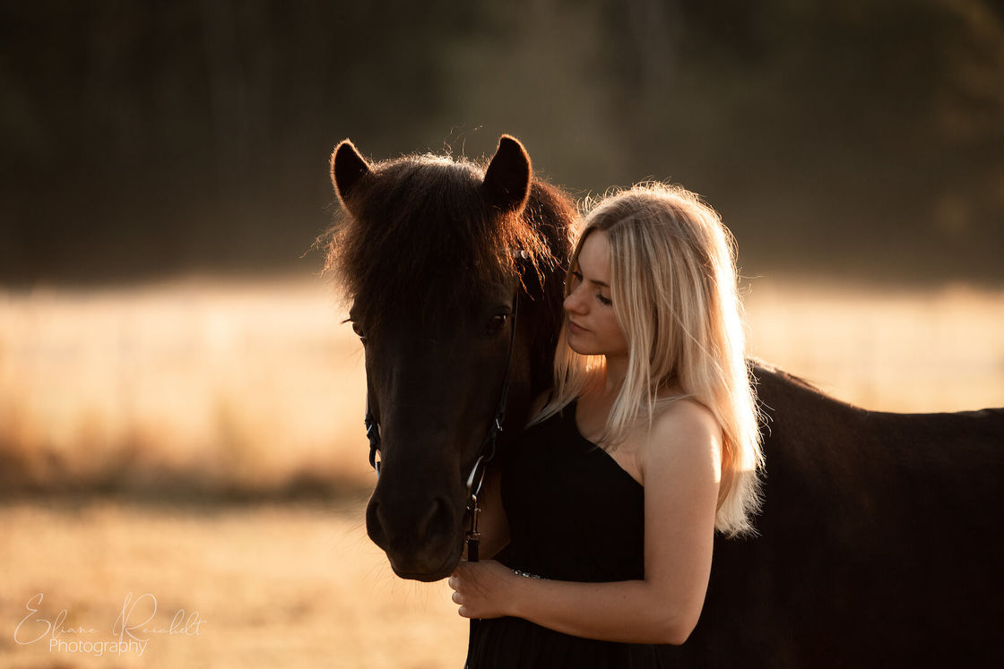 Isländer im Sonnenaufgang